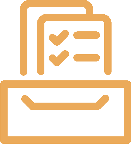 Checklist and folder icon illustration