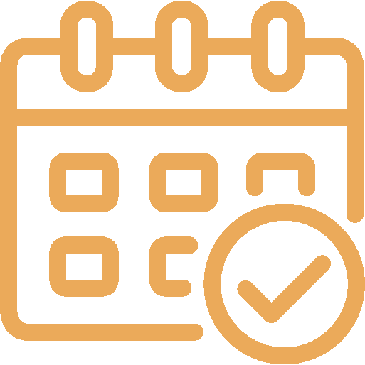 Calendar with checkmark symbol